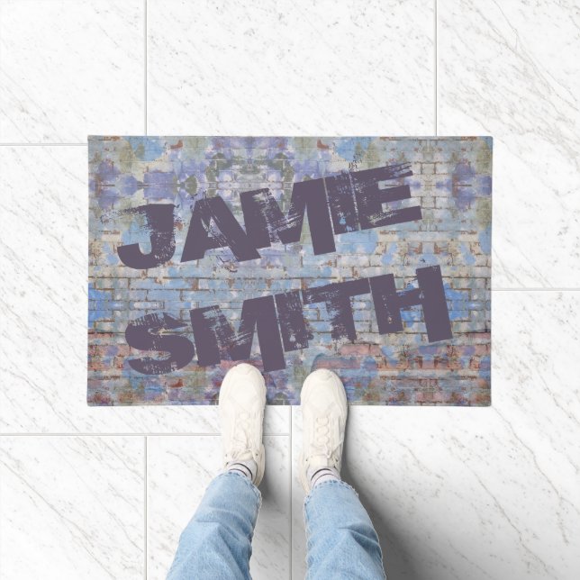 Colourful Abstract Graffiti Wall Street Art Doormat (Indoor)