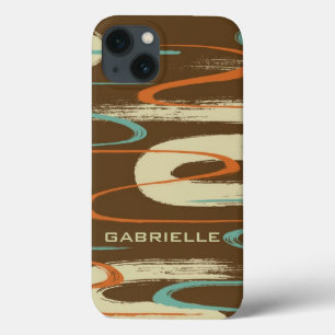 Colourful Abstract Grunge Design Monogram iPhone 13 Case