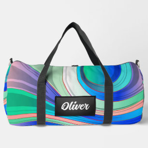 Colourful Abstract Half Circles Duffle Bag