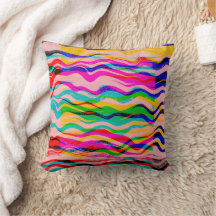 Colourful Abstract Hand Drawn Wavy Stripes Vibrant