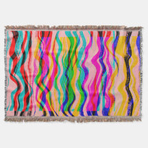 Colourful Abstract Hand Drawn Wavy Stripes Vibrant