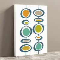 Colourful Abstract Hanging Circles Mid Century