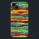 Colourful Abstract Horisontal Stripes iPhone 13 Case<br><div class="desc">Colourful abstract horisontal stripes</div>