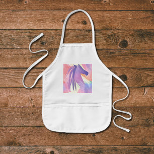 Colourful abstract horse  kids apron