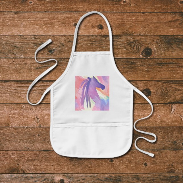 Colourful abstract horse  kids apron (Creator Uploaded)