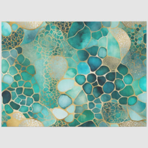 Colourful Abstract Ink Art Tissue Paper