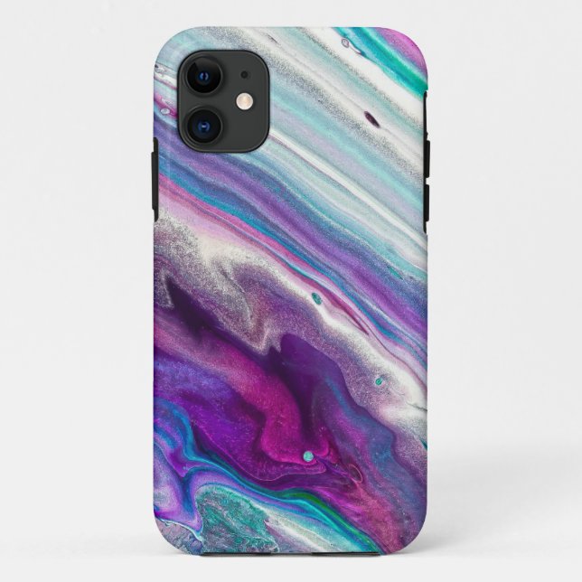 Colourful Abstract Ink Paint Swirl | Custom Case-Mate iPhone Case (Back)
