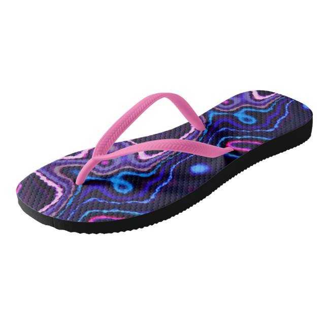Colourful Abstract Jandals (Angled)