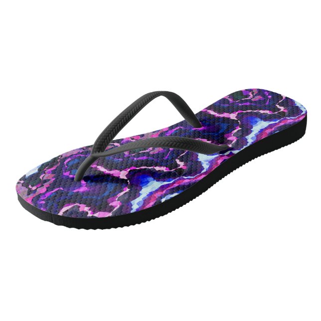 Colourful Abstract Jandals (Angled)