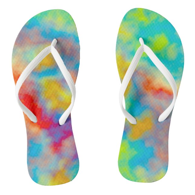 Colourful Abstract Jandals (Footbed)