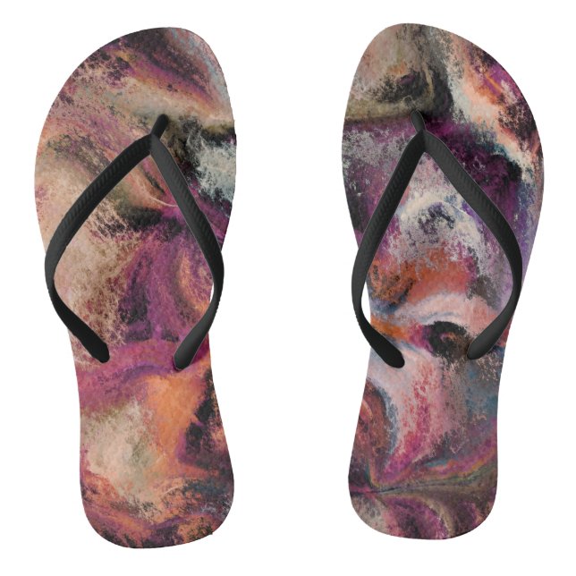 Colourful  abstract jandals (Footbed)