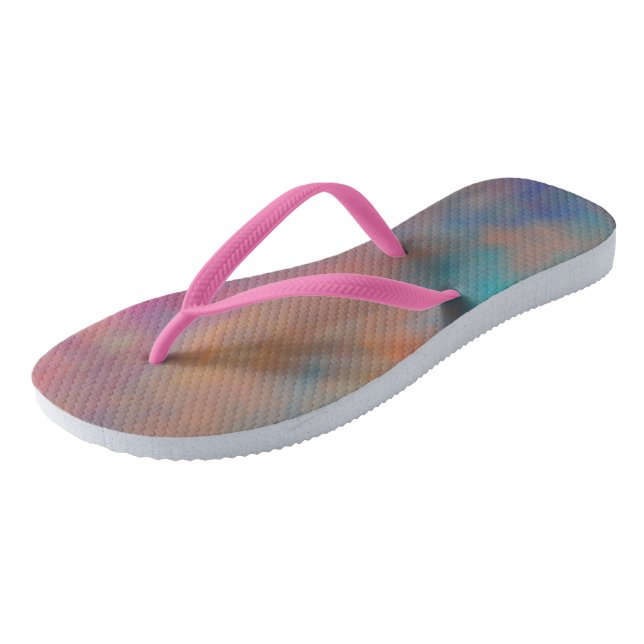 Colourful Abstract Jandals (Angled)