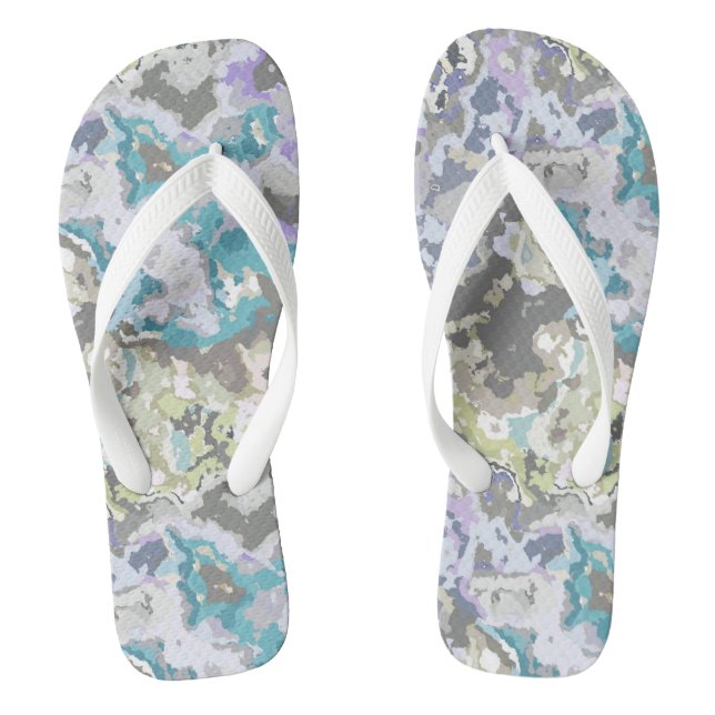 Colourful Abstract Jandals (Footbed)