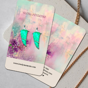 Colourful Abstract jewellery earring display card