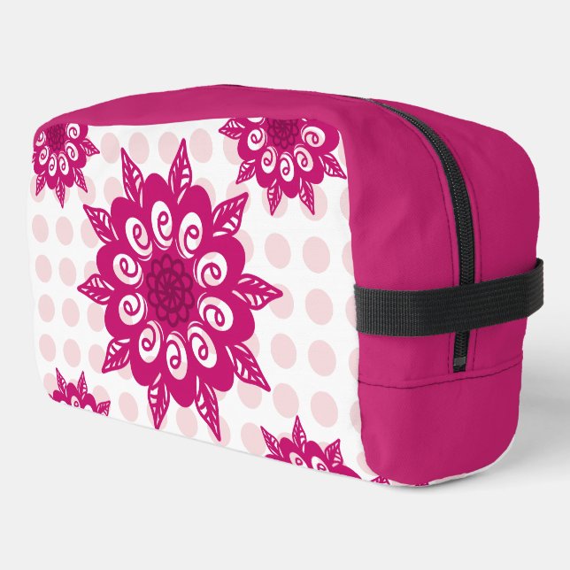 Colourful Abstract Kaleidoscope Flower Pattern Thr Dopp Kit (Left Corner)