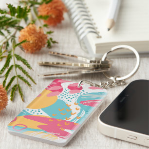 Colourful Abstract Key Ring