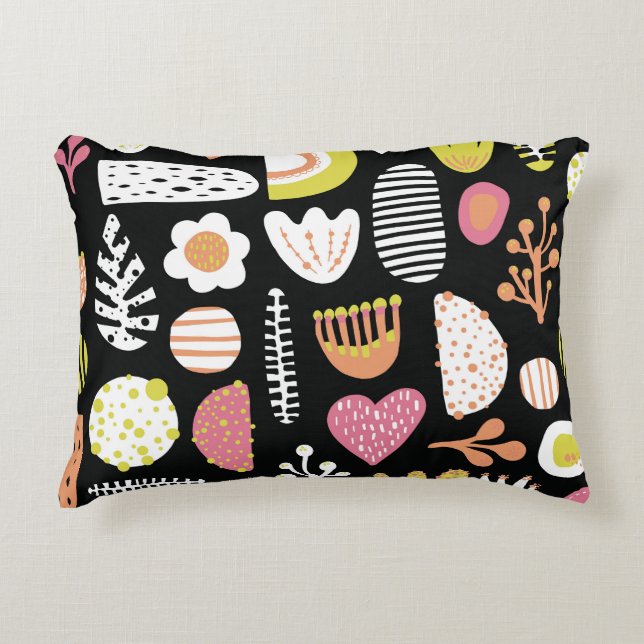 Colourful abstract kids seamless pattern. decorative cushion (Front)