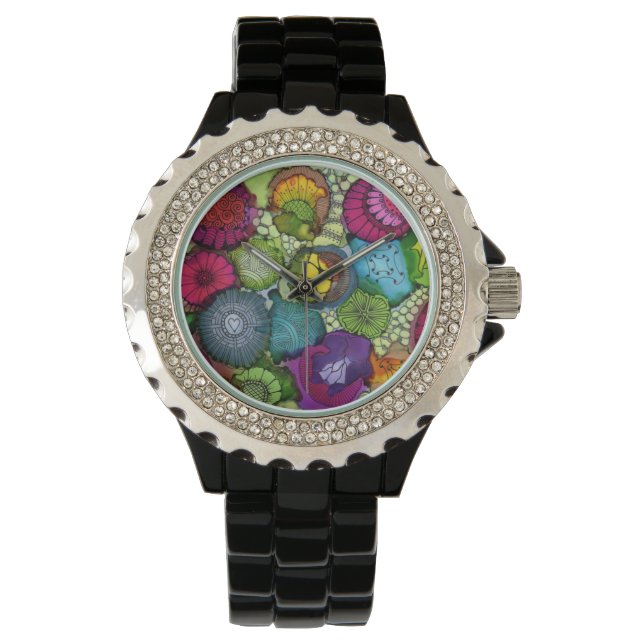 Colourful Abstract Ladies Watch (Front)