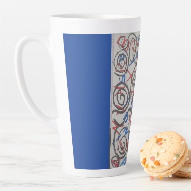 Colourful Abstract  Latte Mug (In Situ)