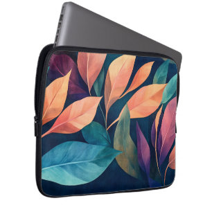 Colourful Abstract Leaves Laptop Sleeve