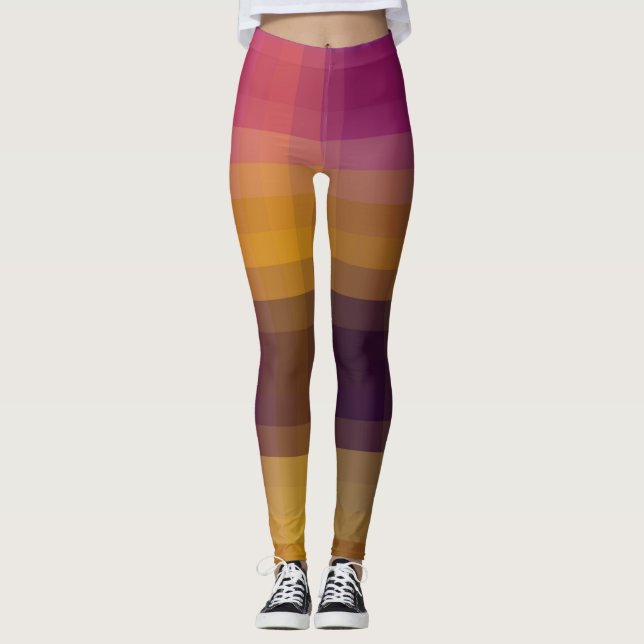Colourful Abstract Leggings (Front)