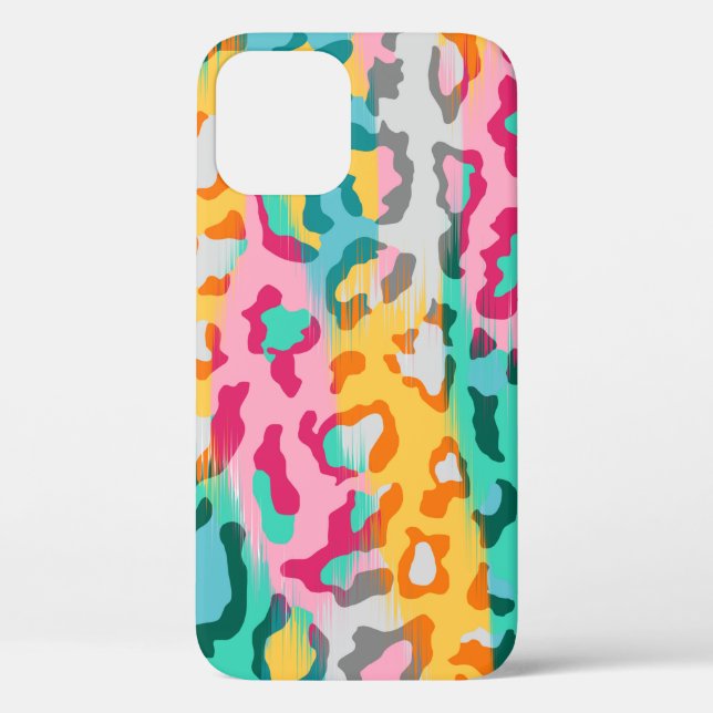 Colourful Abstract leopard animal skin background. Case-Mate iPhone Case (Back)