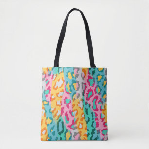 Colourful Abstract leopard animal skin background. Tote Bag