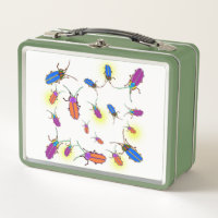 Colourful Abstract Lightning Bugs Lunch Box