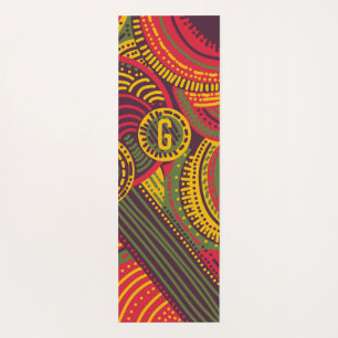 Colourful Abstract Lines   Pink Purple Yellow Gree Yoga Mat