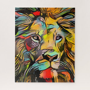 Colourful Abstract Lion   Challenging Hard  Jigsaw Jigsaw Puzzle