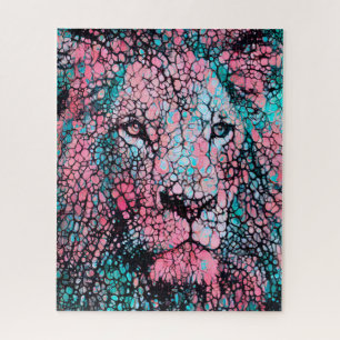 Colourful Abstract Lion   Challenging Hard  Jigsaw Puzzle