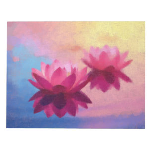 Colourful Abstract Lotus Flowers Notepad