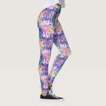Colourful Abstract Luau Tropical Palm Trees Leggings<br><div class="desc">Fun leggings featuring a Hawaiian Luau inspired pattern of palm trees. Perfect for a beach vacation or wedding Hawaiian Luau, yoga on the beach or everyday fun wear.</div>