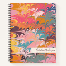 Colourful Abstract Marble Swirls Personalised