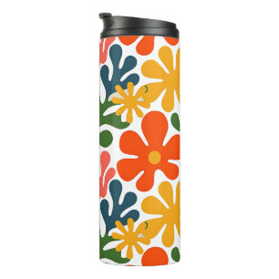 Colourful Abstract Matisse Floral Retro Art Thermal Tumbler