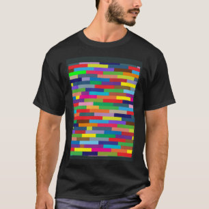 Colourful Abstract mini block bricks decor with Mo T-Shirt