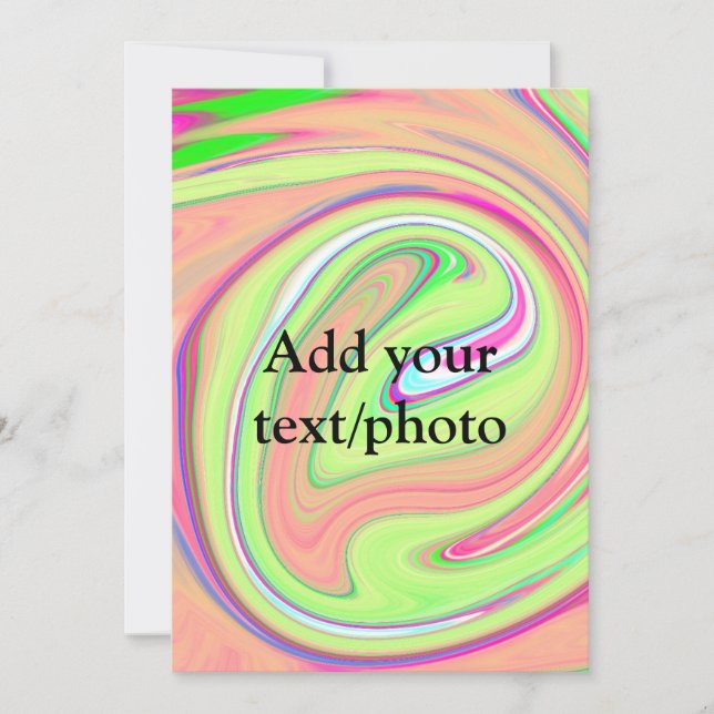 Colourful abstract minimal editable add your text  invitation (Front)