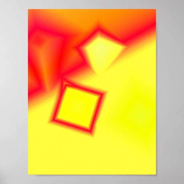 Colourful abstract minimal editable add your text  poster (Front)