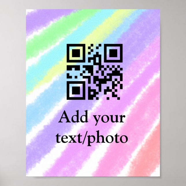 Colourful abstract minimal editable add your text  poster (Front)