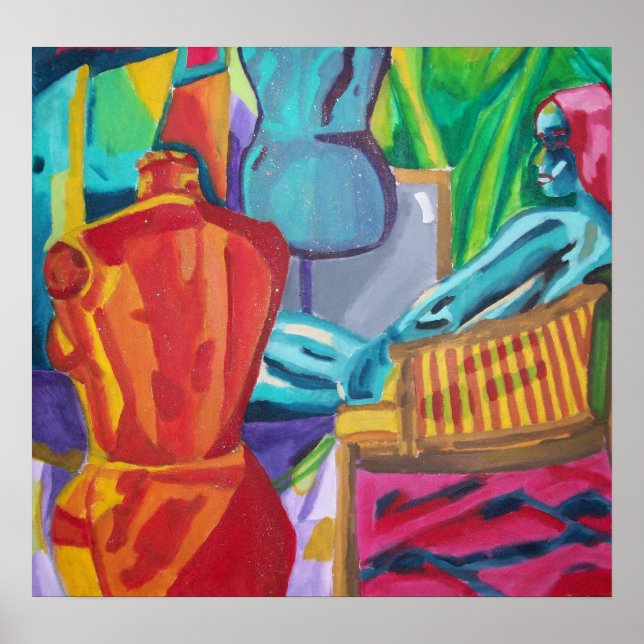 Colourful Abstract Model Poster (Front)