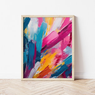 Colourful Abstract Modern Art Poster