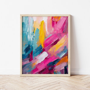 Colourful Abstract Modern Art Poster