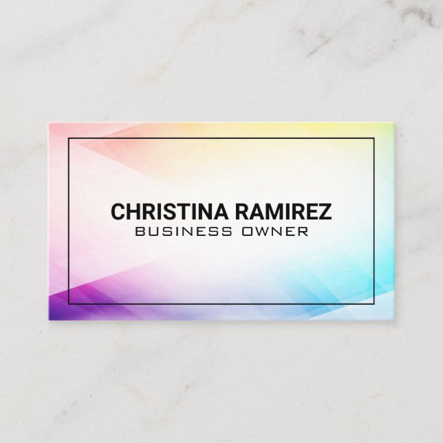 Colourful Abstract Modern Background Business Card (Front)