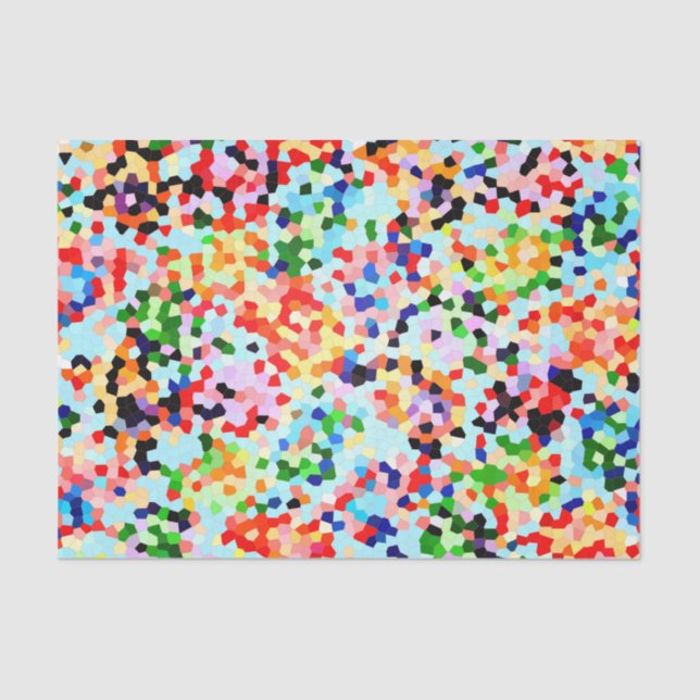 Colourful Abstract Modern Confetti Pattern Tissue Paper (Front)