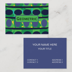 Colourful Abstract Modern Geometric Business Card