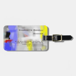 Colourful Abstract Modern Minimalist Luggage Tag