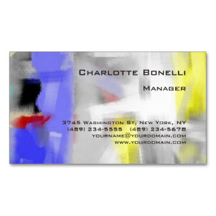 Colourful Abstract Modern Minimalist Magnetic Business Card