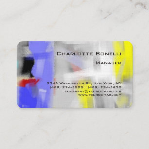 Colourful Abstract Modern Minimalist Premium Silk Business Card