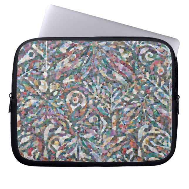 Colourful Abstract Mosaic Pattern Laptop Case  (Front)