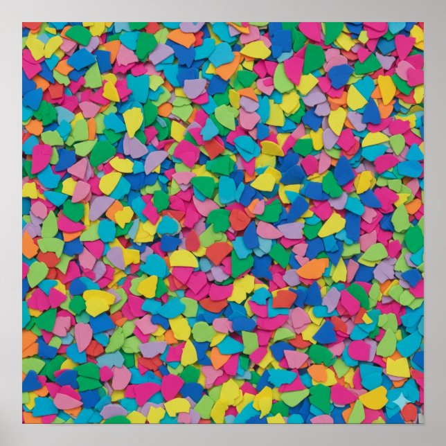 Colourful Abstract Mosaic Poster (Front)